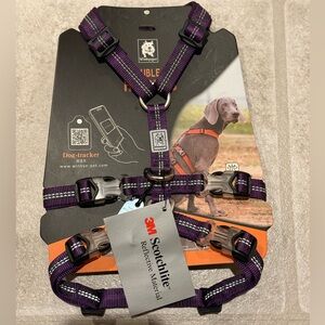 Winhyepet Waterproof Fabric & Nylon Double H‎ Dog Harness Purple Size Small New